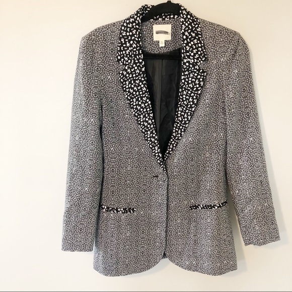 Silence + noise mixed pattern blazer black/white M - Picture 1 of 8
